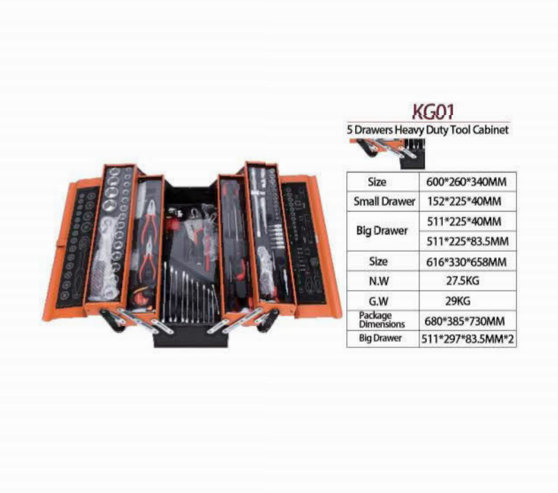 3 layers tool box with 85pcs combination tool set